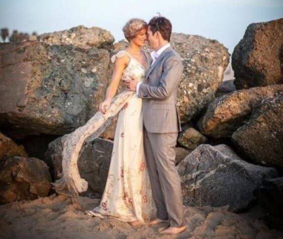 Christie Mac Campo with her husband, Bobby Campo at their wedding.